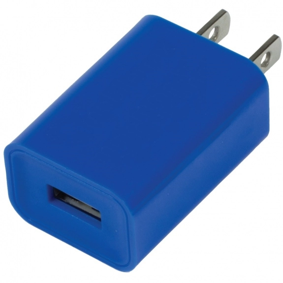 Blue Full Color USB Cell Phone Custom Wall Chargers