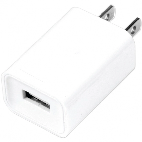 White Full Color USB Cell Phone Custom Wall Chargers