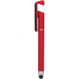 Red Multi-function Stylus Custom Pens w/ Stand & Screen Cleaner