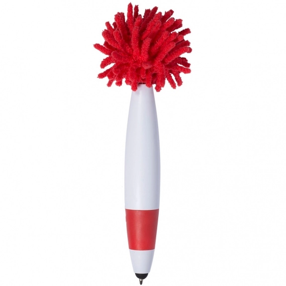 Red MopTopper Jr. Stylus Custom Pens / Screen Cleaner