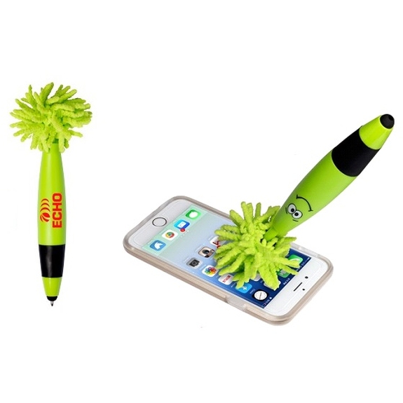 Lime Green MopTopper Jr. Stylus Custom Pens / Screen Cleaner