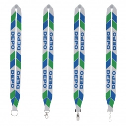 Full Color Sewn Dye Sublimated Custom Lanyards - .75"w