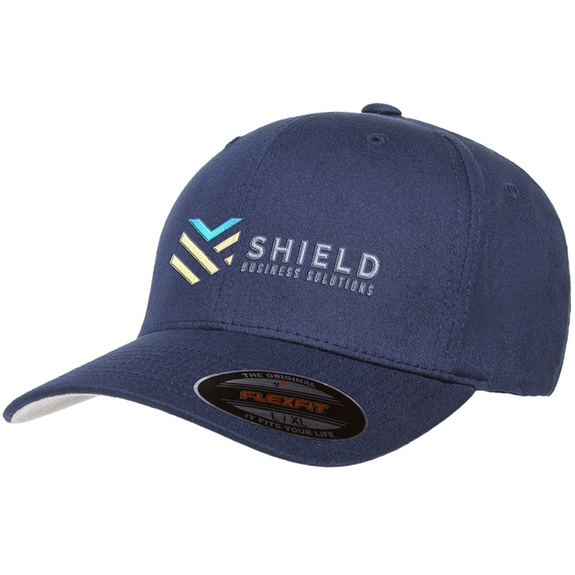 Navy - Flexifit Value Cotton Twill Custom Hat