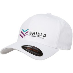 White - Flexifit Value Cotton Twill Custom Hat