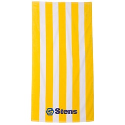 Sunlight - Carmel Towel Company Velour Striped Custom Beach Towel 
