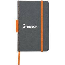 Grey / Orange - Pemberly Promotional Lined Notebook