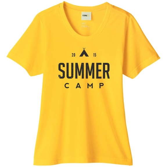 Campus gold - Core365&#174; Fusion Chromasoft Logo Performance T-Shirt - La