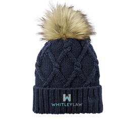 Deep navy New Era&#174; Faux Fur Custom Pom Beanie