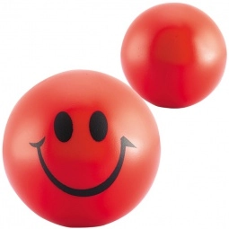 Red Smiley Face Promotional Stress Ball - Budget
