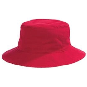 Red Promotional Cotton Twill Unstructured Bucket Hat
