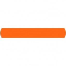 Fluor. Orange Reflective Snap-On Promotional Bands / Logo Wristband - 7"
