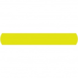 Fluor. Yellow Reflective Snap-On Promotional Bands / Logo Wristband - 7"