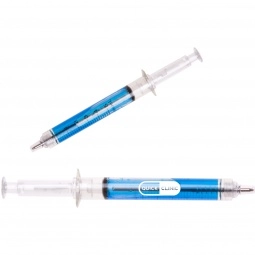 Blue Syringe Promotional Pen