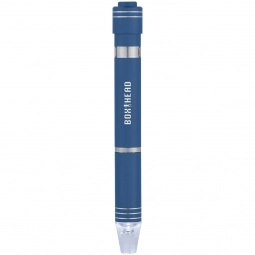 Metallic Blue Aluminum Logo Flashlight and Screwdriver Kit