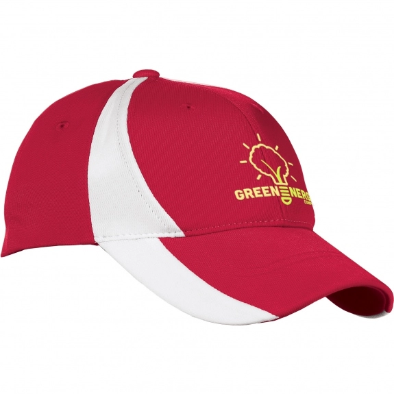 True Red/White Sport-Tek Dry Zone Colorblock Structured Custom Cap - Youth