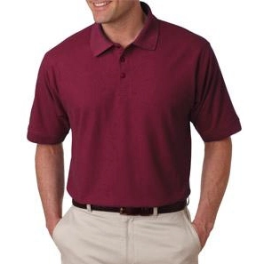 Wine UltraClub Whisper Pique Blend Custom Polo Shirt - Men's