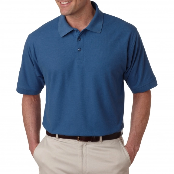 Indigo UltraClub Whisper Pique Blend Custom Polo Shirt - Men's