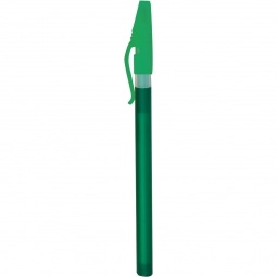 Green Grip Stick Frosted Promotional Pen - Colors