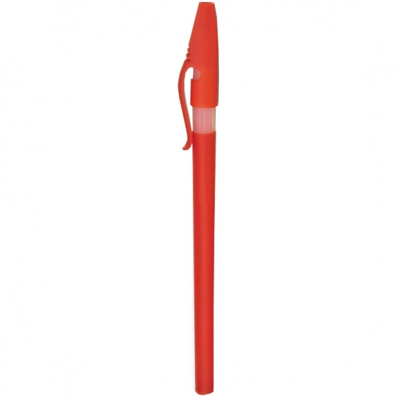 Red Grip Stick Frosted Promotional Pen - Colors