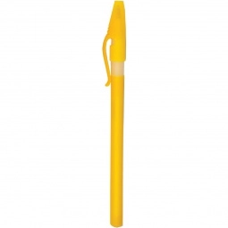 Yellow Grip Stick Frosted Promotional Pen - Colors