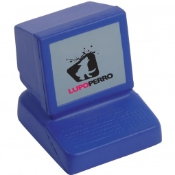 Blue Computer Shaped Promotional Stress Reliever
