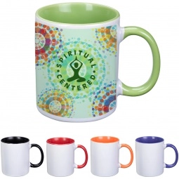 Collage - Full Color Two-Tone Ceramic Custom Coffee Mug
