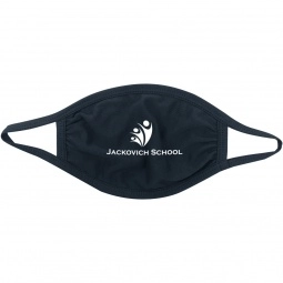 Navy Cotton Reusable Promotional Face Mask - Youth