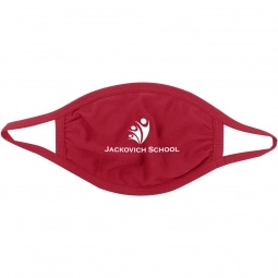 Red Cotton Reusable Promotional Face Mask - Youth