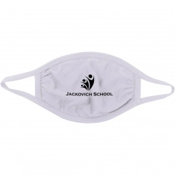 White Cotton Reusable Promotional Face Mask - Youth