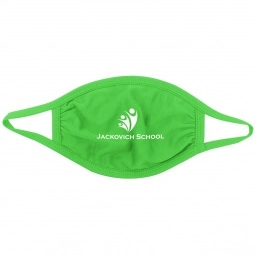 Lime Cotton Reusable Promotional Face Mask - Youth