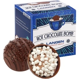 Milk & Dark Full Color Custom Hot Chocolate Bomb - Gift Box
