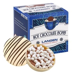 Classic White Choc Full Color Custom Hot Chocolate Bomb - Gift Box
