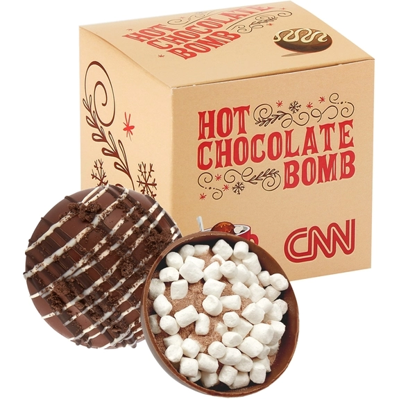 Cookies & Cream Full Color Custom Hot Chocolate Bomb - Gift Box