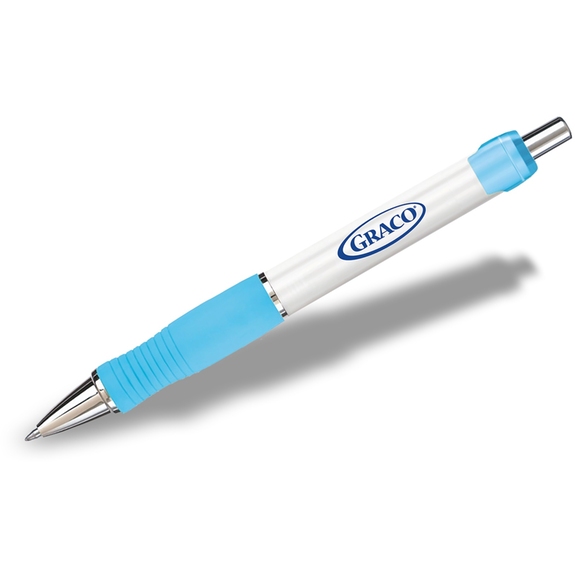 Turquoise Paper Mate Breeze Ballpoint Promotional Pen - White Barrel