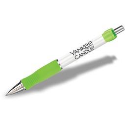 Lime Green Paper Mate Breeze Ballpoint Promotional Pen - White Barrel