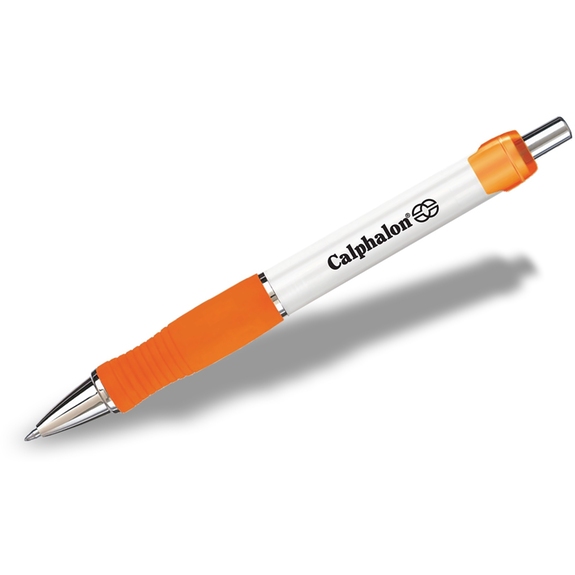 Orange Paper Mate Breeze Ballpoint Promotional Pen - White Barrel