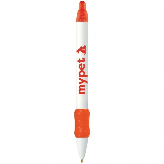 Orange BIC WideBody Retractable Imprinted Pen w/ Color Rubber Grip
