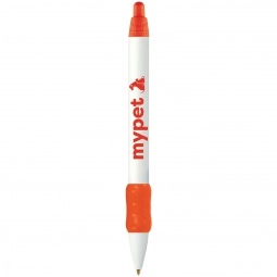 Orange BIC WideBody Retractable Imprinted Pen w/ Color Rubber Grip