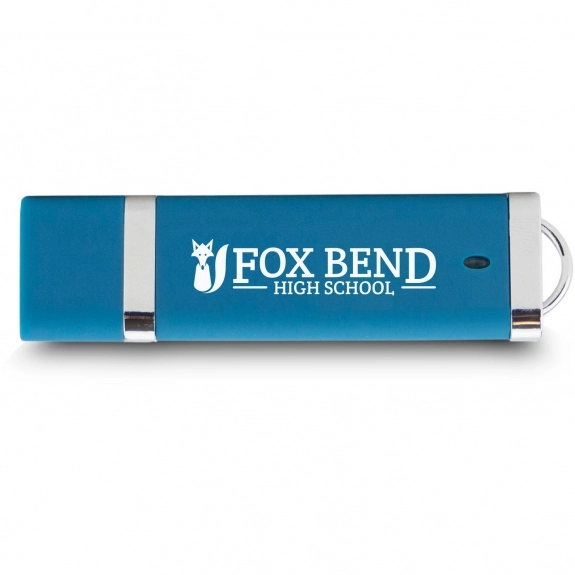 Turquoise Stick Logo Flash Drive - 8GB