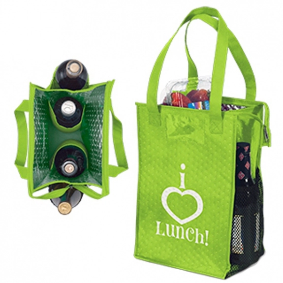 Lime Green Super Snack Insulated Custom Tote Bag