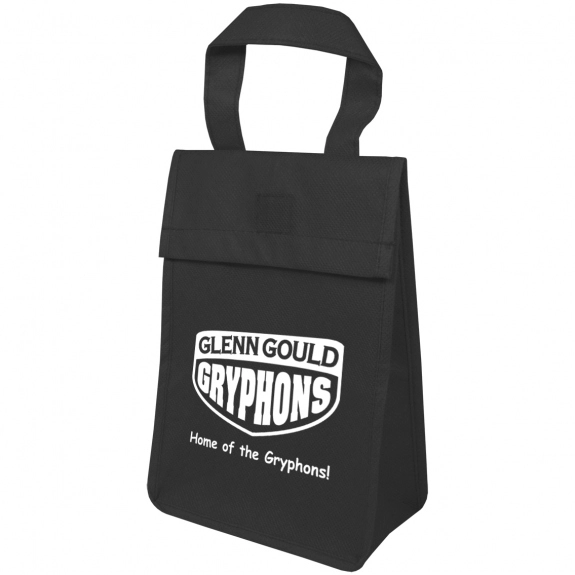 Black Light Weight Non-Insulated Custom Lunch Tote