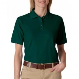 Forest Green UltraClub Whisper Pique Custom Polo Shirt - Women's