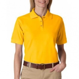 Gold UltraClub Whisper Pique Custom Polo Shirt - Women's