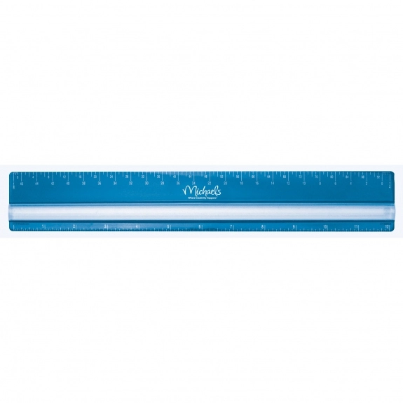 Clear Magnifying Imprinted Ruler - 12"