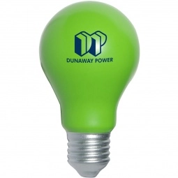 Lime Green Light Bulb Promotional Stress Reliever 