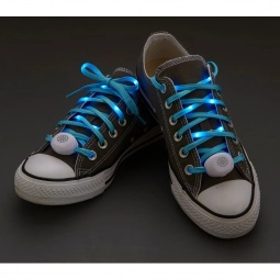 Blue Light Up Promotional Shoelaces
