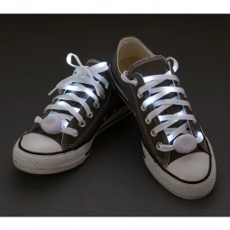 White Light Up Promotional Shoelaces
