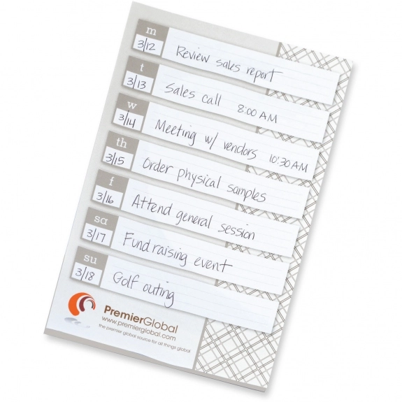 Full Color BIC Chore List Custom Sticky Notes - 25 Sheets - 6"w x 9"h