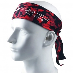 Full Color Antimicrobial Promotional Tie-Back Headband