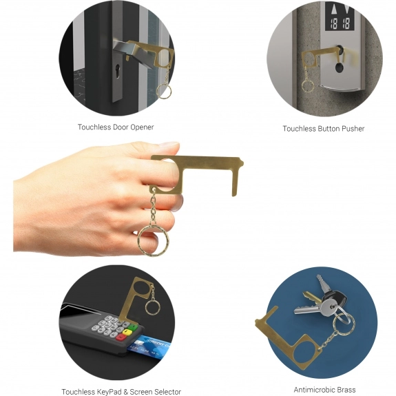 Uses Brass Germ Free Custom Multi-Tool Keychain